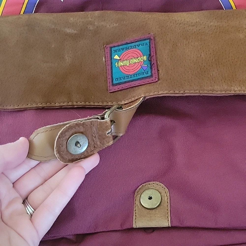 Vintage Looney Tunes Registered Trademark 1995 Backpack Bugs Bunny Taz Sylvester
